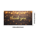 thumbnail image 1 of Rustic Thank You Banner Fairy Lights Celebration Banner Elegant Decor for Wedding Party Indoor Outdoor, 1 of 7