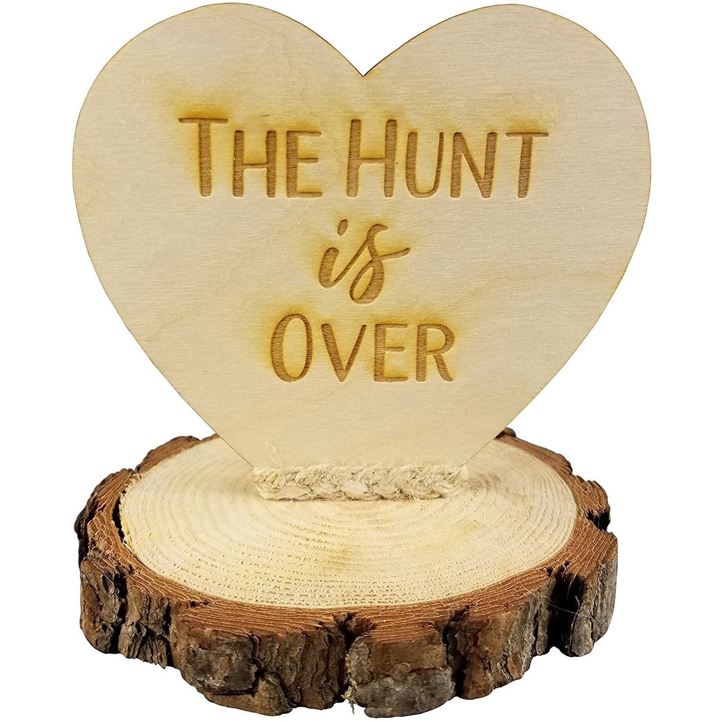 “The Hunt Is Over” Wedding Cake Topper – Romantic Handmade Decor For Couples, Cake Decoration - View #5