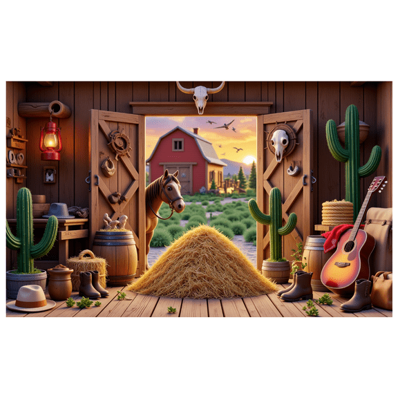Rustic Theme Western Banner Farmhouse Party Cowboy Decoration for Western Party Indoor Outdoor Event Farm Theme
