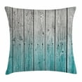 thumbnail image 1 of Rustic Throw Pillow Cushion Cover, Wood Panels Background with Digital Tones Effect Country House Art Image, Decorative Square Accent Pillow Case, 18 X 18 Inches, Light Blue and Grey, by Ambesonne, 1 of 2