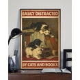 thumbnail image 1 of Rustic Tin Wall Decor Metal Sign Easily Distracted By Cats And Books Retro Signs Vintage Aluminum Tin Sign for Home Garden Cafe Bar Tin Sign 8x12 inch, 1 of 5