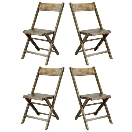 Rustic ToughWood™ Folding Chair 1942 Style - Sold in Sets of 4 by Chivari