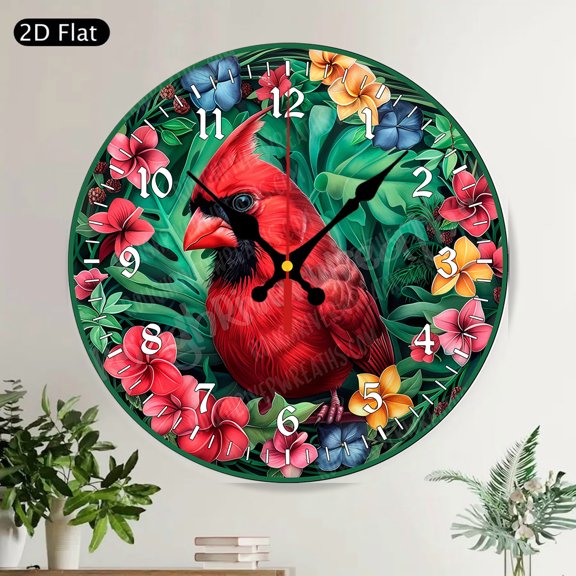 Rustic Tree Farm Fresh Cut Pine Round Wall Clock Silent Christmas Winter Holiday Farmhouse Decor