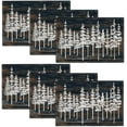 thumbnail image 1 of Rustic Tree Placemats Set of 6 Nature Forest Table Mats Washable Place Mats for Home Party Indoor Kitchen Dining Table Decoration 12x18 Inch, 1 of 6