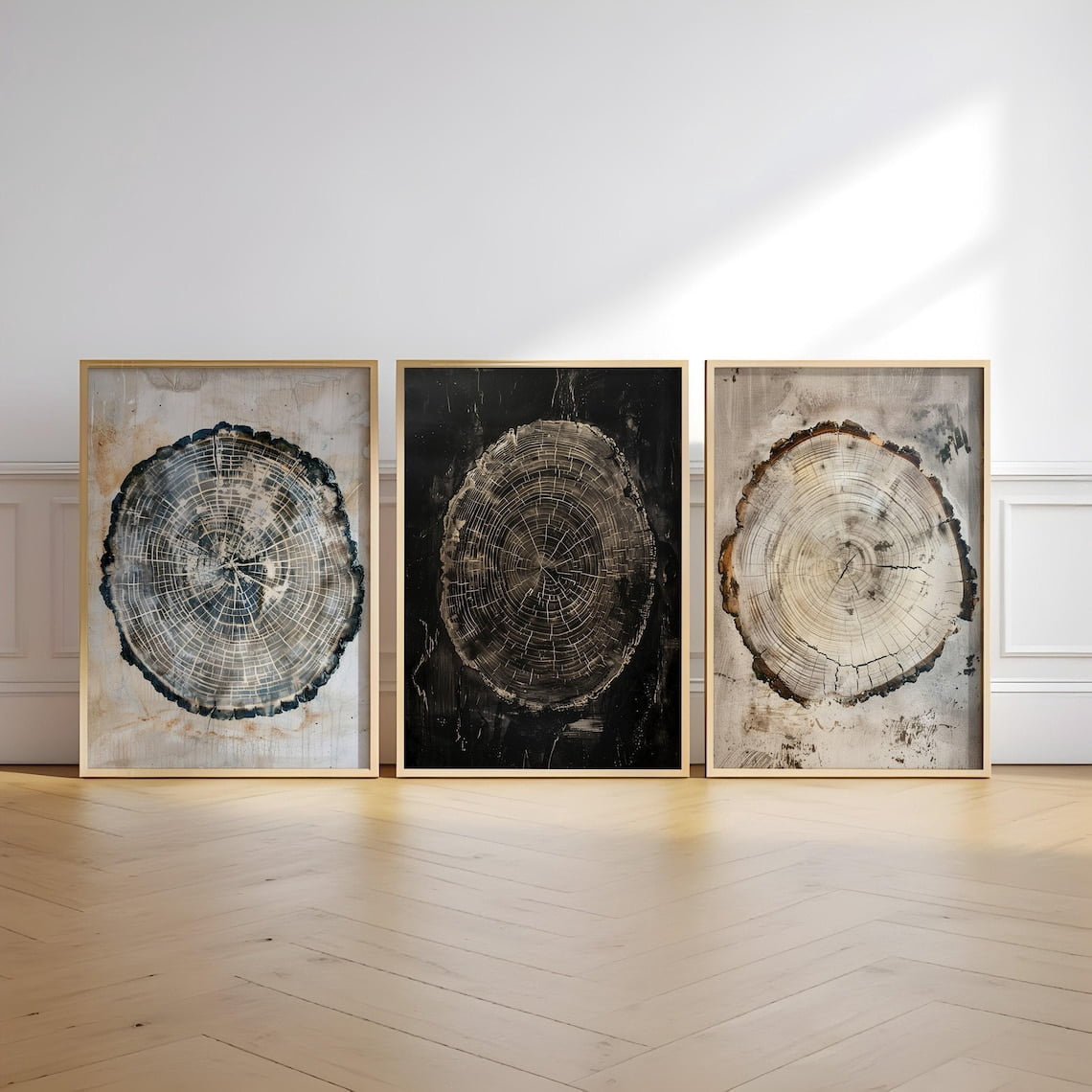 Tree Wode Texture Rustic Tree Ring Prints, Wood Grain Nature Wall Art - Walmart.com