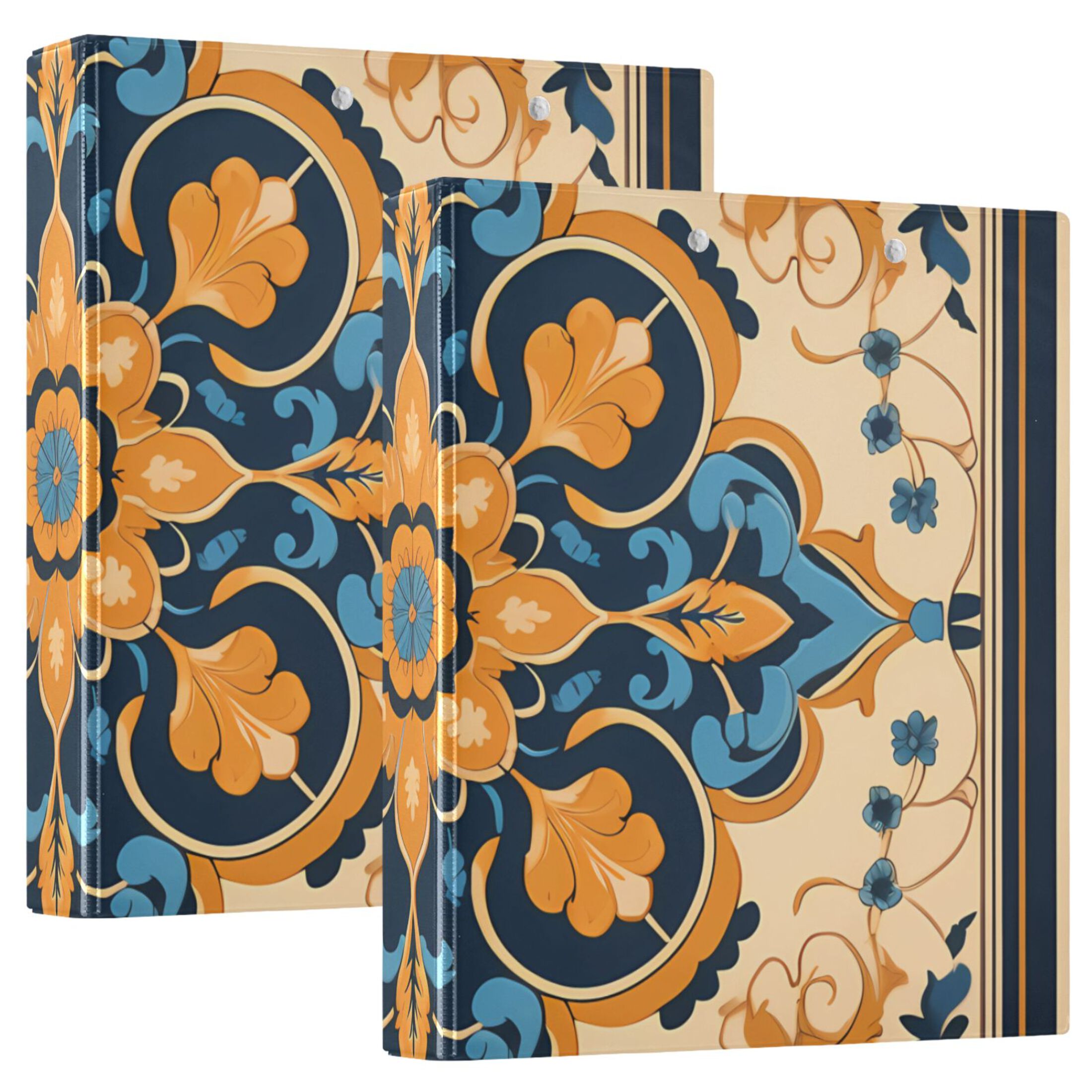 Rustic File Folder Rustic Tribal Pattern 3 Ring Binders 1.5 inch Hardcover File Folders ...