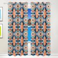 thumbnail image 1 of Rustic Tribal Pattern Black Out Curtains 84 Inch Length for Bedroom Living Room Windows 2 Panels Set, 1 of 6