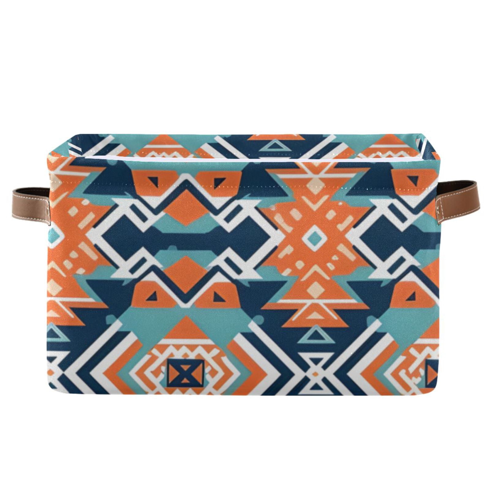 Rustic Tribal Pattern Storage Bins Baskets With Handles Storage Box Clothes Organizer Organization Toys