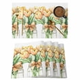 thumbnail image 1 of Rustic Tulip Placemats Set of 2, Vintage Watercolor Yellow Floral Green Leaf Plant Non-Slip Place Mats Washable Table Mats for Kitchen Dining Table Decorations Indoor/Outdoor, 1 of 9