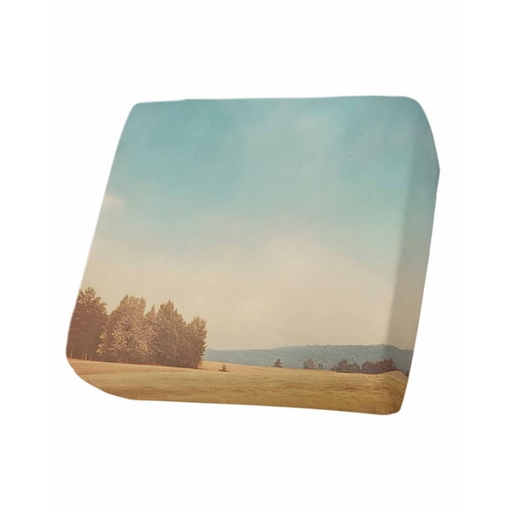 Rustic Turquoise Sky Golden Fields Landscape Sofa Couch Cushion Covers Washable, Removable Stretchable Sectional Couch Covers, Slipcovers for L & T Shape Sofa Furniture Protector S Size 1 pc