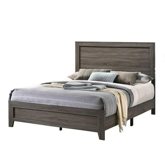Rustic Twin Sized Bed in Gray Wood