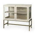 thumbnail image 1 of Rustic Two Door Shadowbox Cabinet, White, 1 of 1