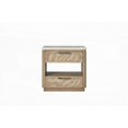 thumbnail image 1 of Rustic Two Drawer Nightstand with Rope Fronts & USB Port, 1 of 5