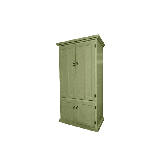 Rustic Two Tone Computer Armoire Desk