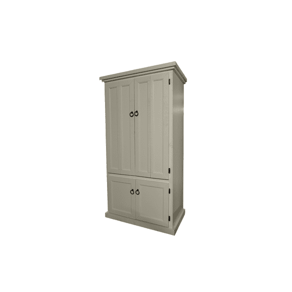 Rustic Two Tone Computer Armoire Desk