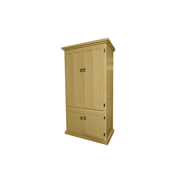 Rustic Two Tone Computer Armoire Desk