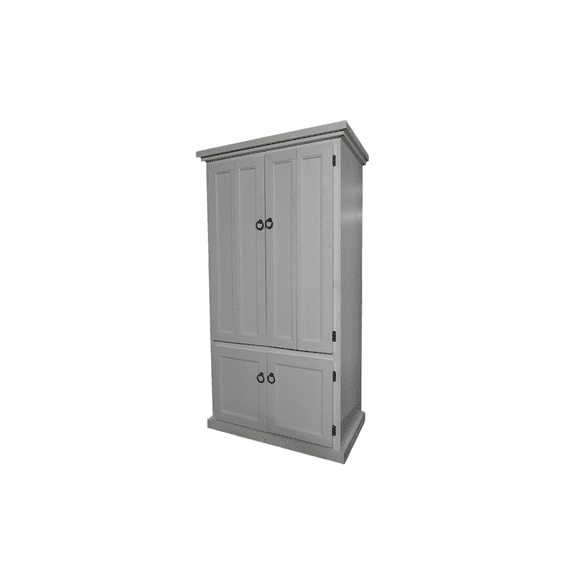 Rustic Two Tone Computer Armoire Desk