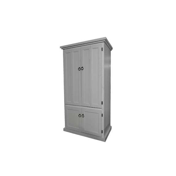 Rustic Two Tone Computer Armoire Desk