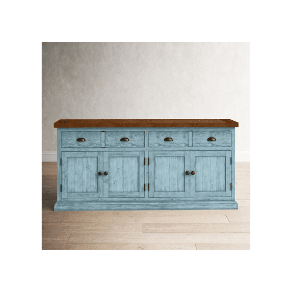 Rustic Two ToneFarmhouse Solid Wood Sideboard