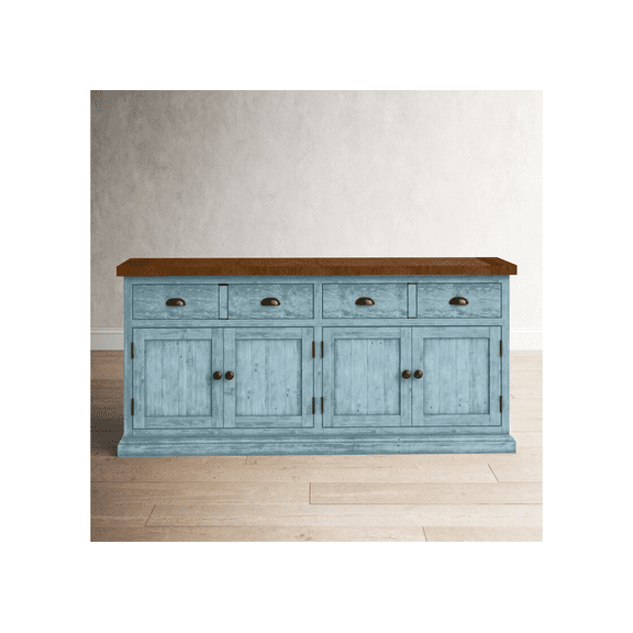 Rustic Two ToneFarmhouse Solid Wood Sideboard