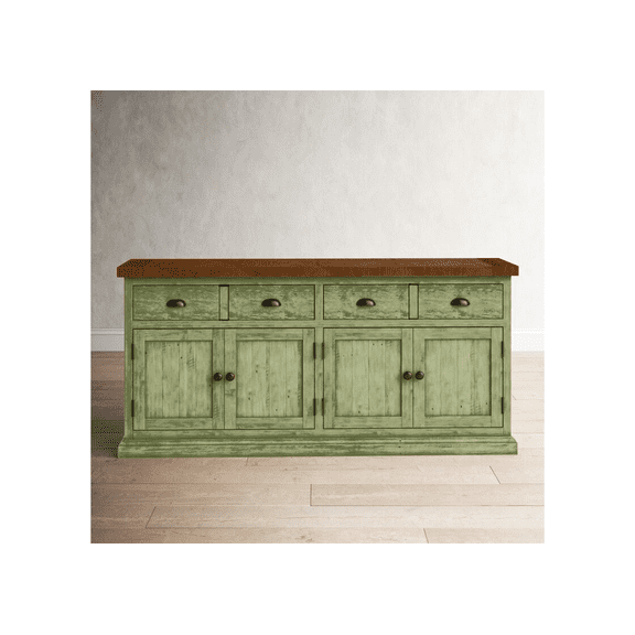 Rustic Two ToneFarmhouse Solid Wood Sideboard
