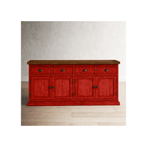 Rustic Two ToneFarmhouse Solid Wood Sideboard