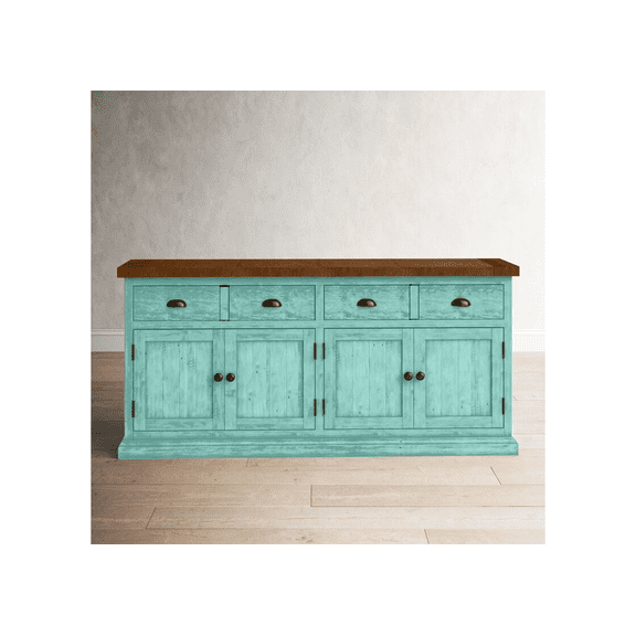 Rustic Two ToneFarmhouse Solid Wood Sideboard
