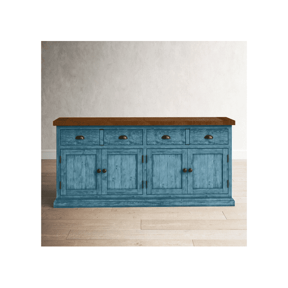 Rustic Two ToneFarmhouse Solid Wood Sideboard
