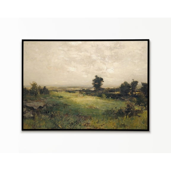 Rustic Valley Landscape Scenic Mountain View Nature Poster Art, Unframed Poster
