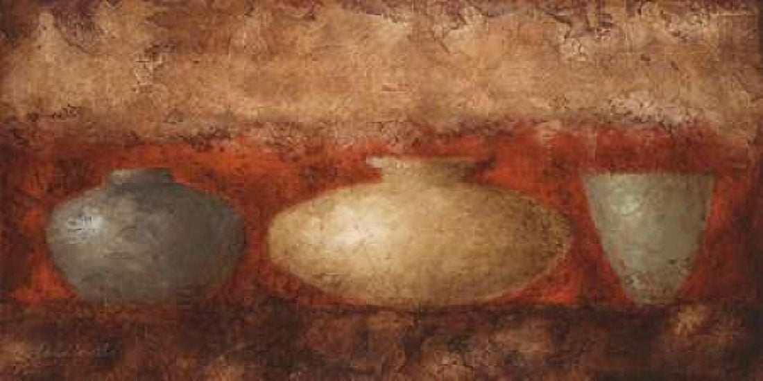 Rustic Vases I Canvas Art - Lanie Loreth (24 x 48)