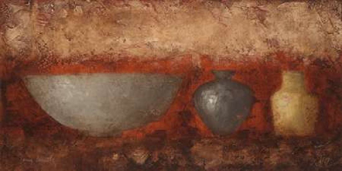Rustic Vases II Canvas Art - Lanie Loreth (24 x 48)