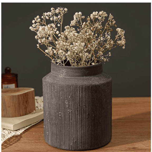 Rustic Vases for Home Decor. Ceramic Vase for Dining Table Decor. Terracotta Decorative Vase 6.1IN.