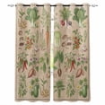 thumbnail image 1 of Rustic Vegetable Garden Blackout Curtains for Bedroom, Vintage Farmhouse Plants Beige Thermal Insulated Kitchen Drapes with Grommets, Light Blocking Window Treatment, 2 Panels 52" x 54", 1 of 7
