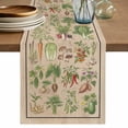 thumbnail image 1 of Rustic Vegetable Garden Table Runner 72 Inches, Vintage Farmhouse Plants Beige Bed Runner Dresser Scarves Tabletop for Indoor Outdoor Parties/Ceremony/Banquet, 18" x 72", 1 of 8