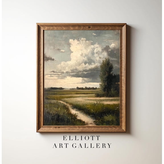 Rustic Vertical Landscape Country Wall Print Art E29, Unframed Paper Print