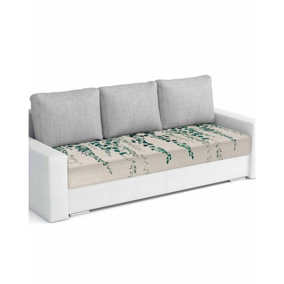 Rustic Vines Sofa Couch Cushion Covers Washable, Removable Stretchable Sectional Couch Covers, Country Spring Botanical Leaves Plants Slipcovers for L & T Shape Sofa Furniture Protector L Size 1 pc