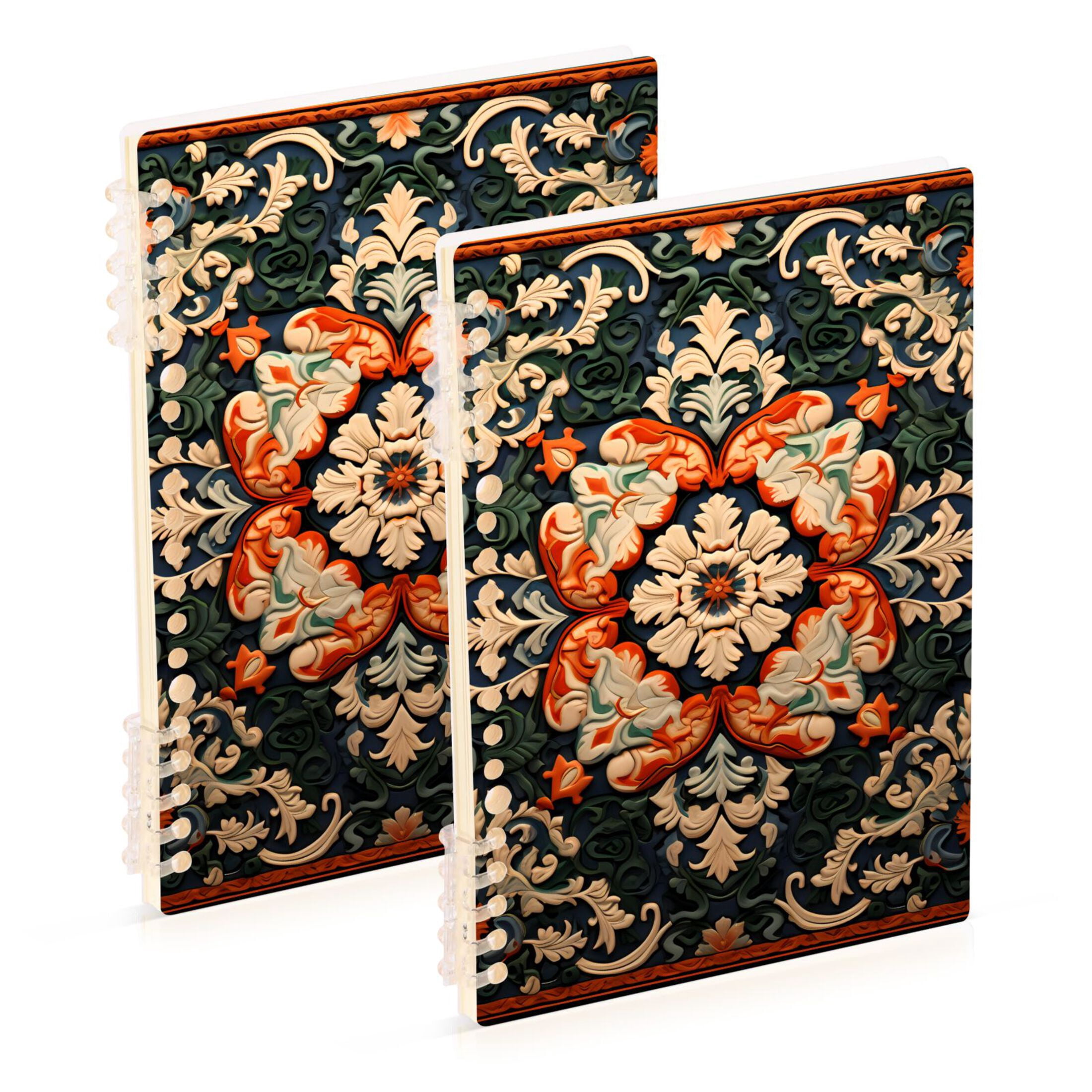 Rustic Notebook Rustic Vintage Boho Pattern Ring Binder Notebook Journey Note Diary ...