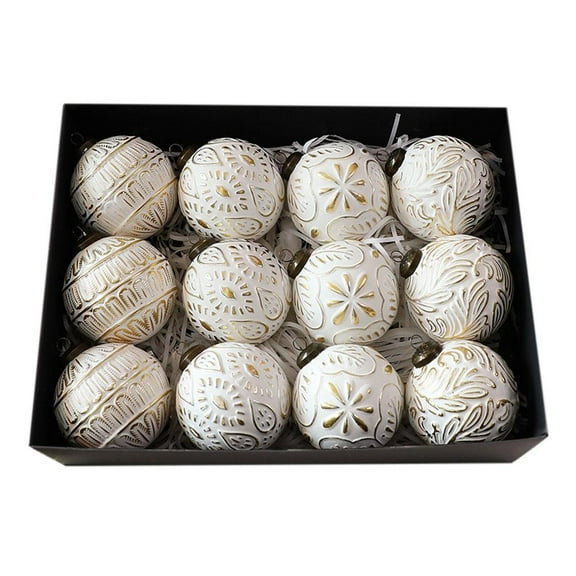 Rustic Vintage Christmas Ornaments Ball Set, Shatterproof Bronze & Copper Finish, 3.15 Inch Tree Decorations