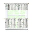 thumbnail image 1 of Rustic Vintage Curtains 24 Inch - 3 Panel Wildflower Farmhouse Set with Bohemian Floral Design, Country Kitchen Drapes, 1 of 6
