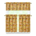 thumbnail image 1 of Rustic Vintage Curtains 36 Inch - 3 Panel Wildflower Farmhouse Set with Bohemian Floral Design, Rod Pocket Kitchen Window Drapes for Country Style, 1 of 3