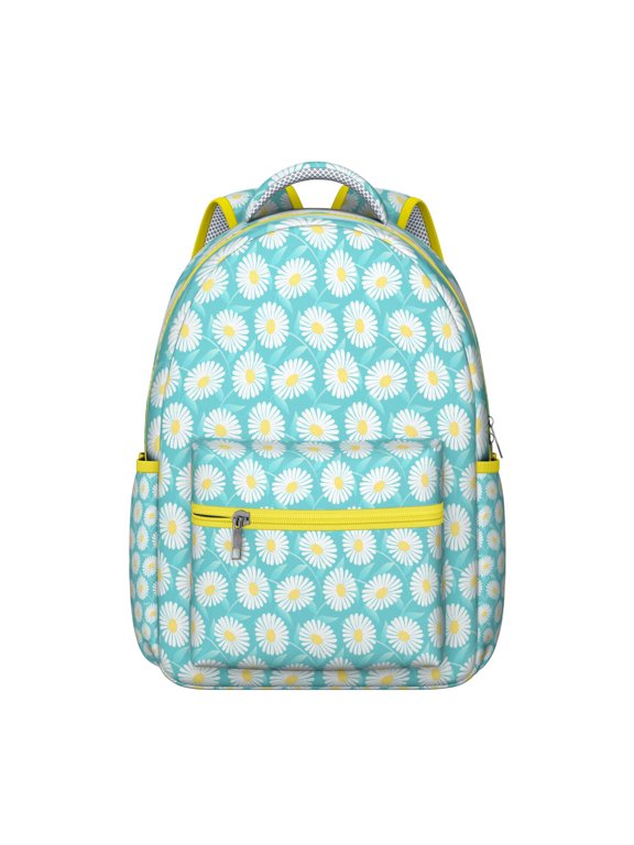 Rustic Vintage Floral Students Backpack Wear-Resistant Outdoor Backpack with Colorful Tropical Flower and Leaves Design, Perfect for School, Camping, and Weekend Getaways