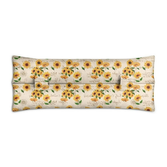 Rustic Vintage Sunflower Seatbelt Pillow - Plush Mastectomy Car Cushion - Retro Floral Design for Post Surgery Comfort - Pressure Relief for Women