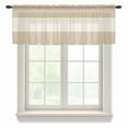 thumbnail image 1 of Rustic Vintage Valance Curtains for Kitchen/Living Room/Bathroom/Bedroom Window, Rod Pocket Small Topper Half Short Window Curtains Voile Sheer Scarf, Farmhouse Countryside Linen Texture 60"x18", 1 of 8