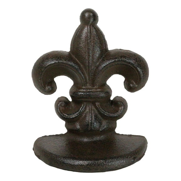 Rustic Vintaged Royal French Fleur De Lis Emblem Doorstop Door Wedge Porter