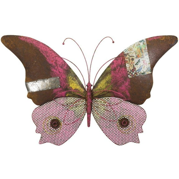 Rustic Wall Decor Butterfly Pk - One Metal Butterfly 16.5 Inch, Metal - Decoupage Nuts Bolts 12217
