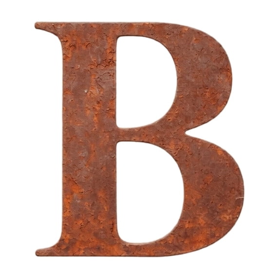 Rustic Wall Letters B - Vintage Rusted English Metal Decor - Farmhouse Home Wall Art Hanging Sign