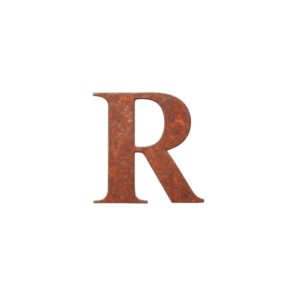 Rustic Wall Letters R- Vintage Rusted English Metal Decor - Farmhouse Home Wall Art Hanging Sign