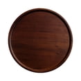 thumbnail image 1 of Rustic Walnut Wooden Tray,Solid Wood Serving Tray,Round Platter Tea Tray,for Tea Coffee Table Snack Food Meals Serving Plate Kitchen Party Bar Breakfast Server with Raised Edges(26x2cm), 1 of 9