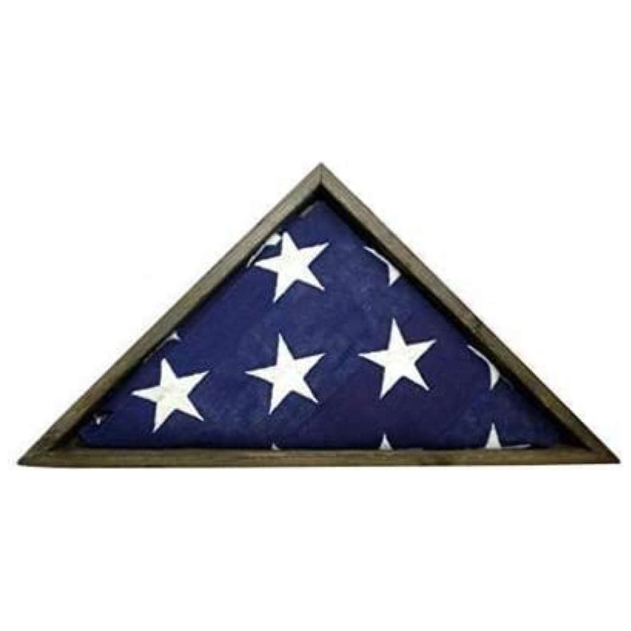 Rustic Weathered Grey Reclaimed Wood Triangle Wooden Display Flag Case Rustic Weathered Grey Reclaimed Wood Triangle Wooden Display Flag Case