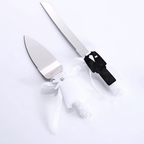 Rustic Wedding Cake Knife and Serving Set Bride & Groom Feature Wedding Cake Knife & Server Set (Set of 2)